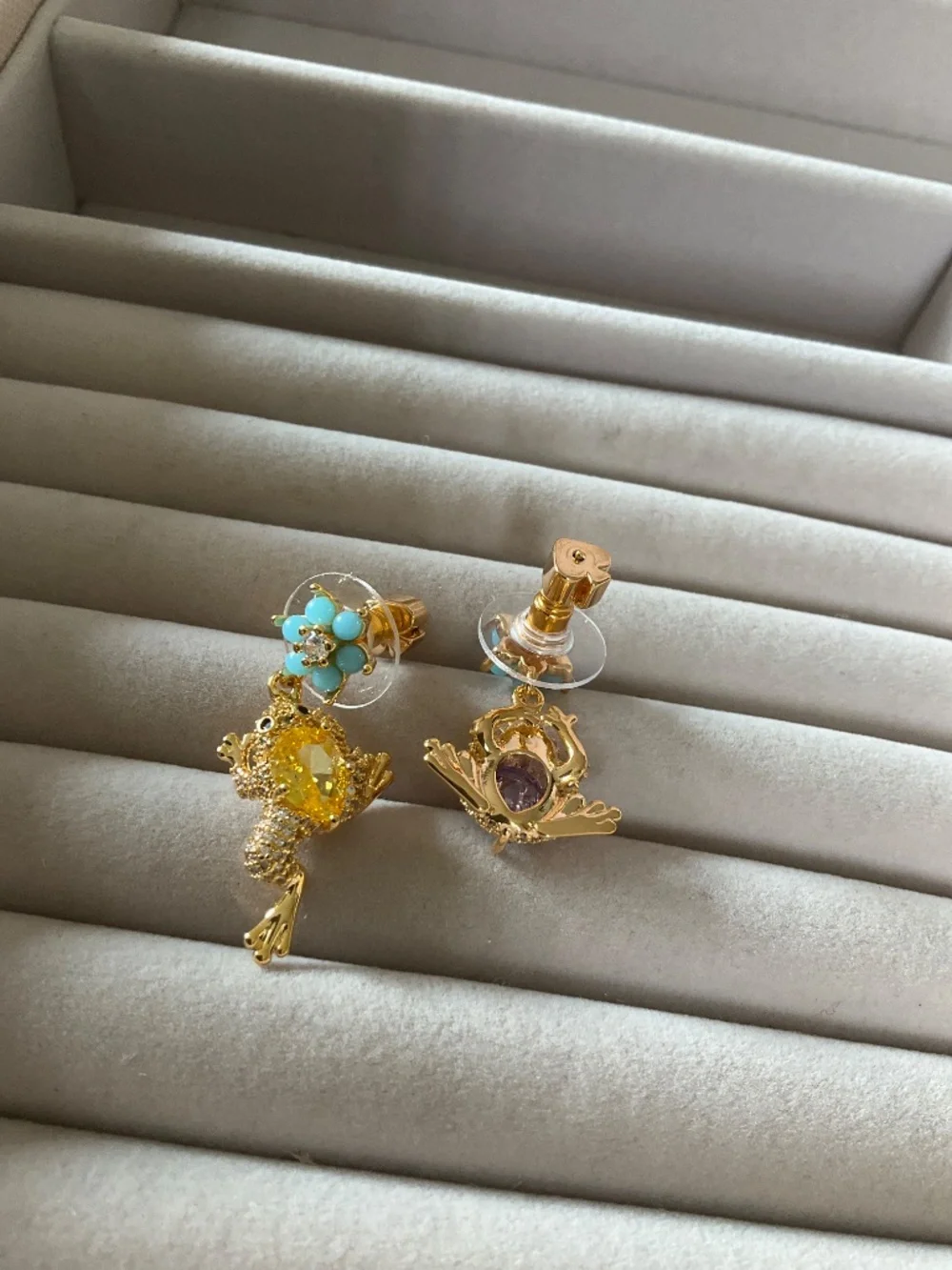 Kate Spade New York Nature Walk Frog Drop Earrings.